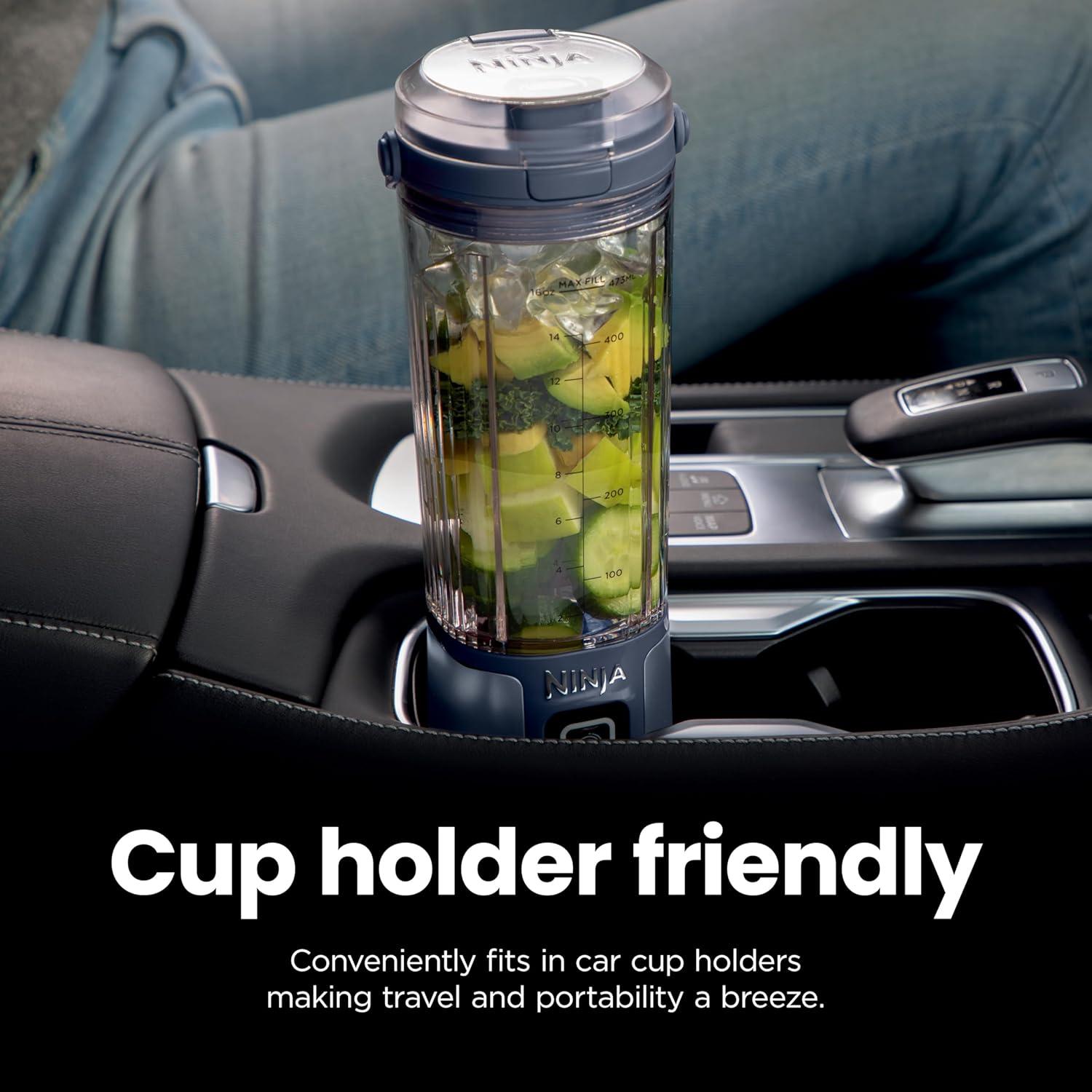imageNinja Blast Portable Blender Cordless 18oz Vessel Personal Blender ForShakes and Smoothies BPA Free LeakproofLid and Sip Spout USBC Rechargeable Dishwasher Safe Parts Tinted Mint BC151MTPassion Fruit