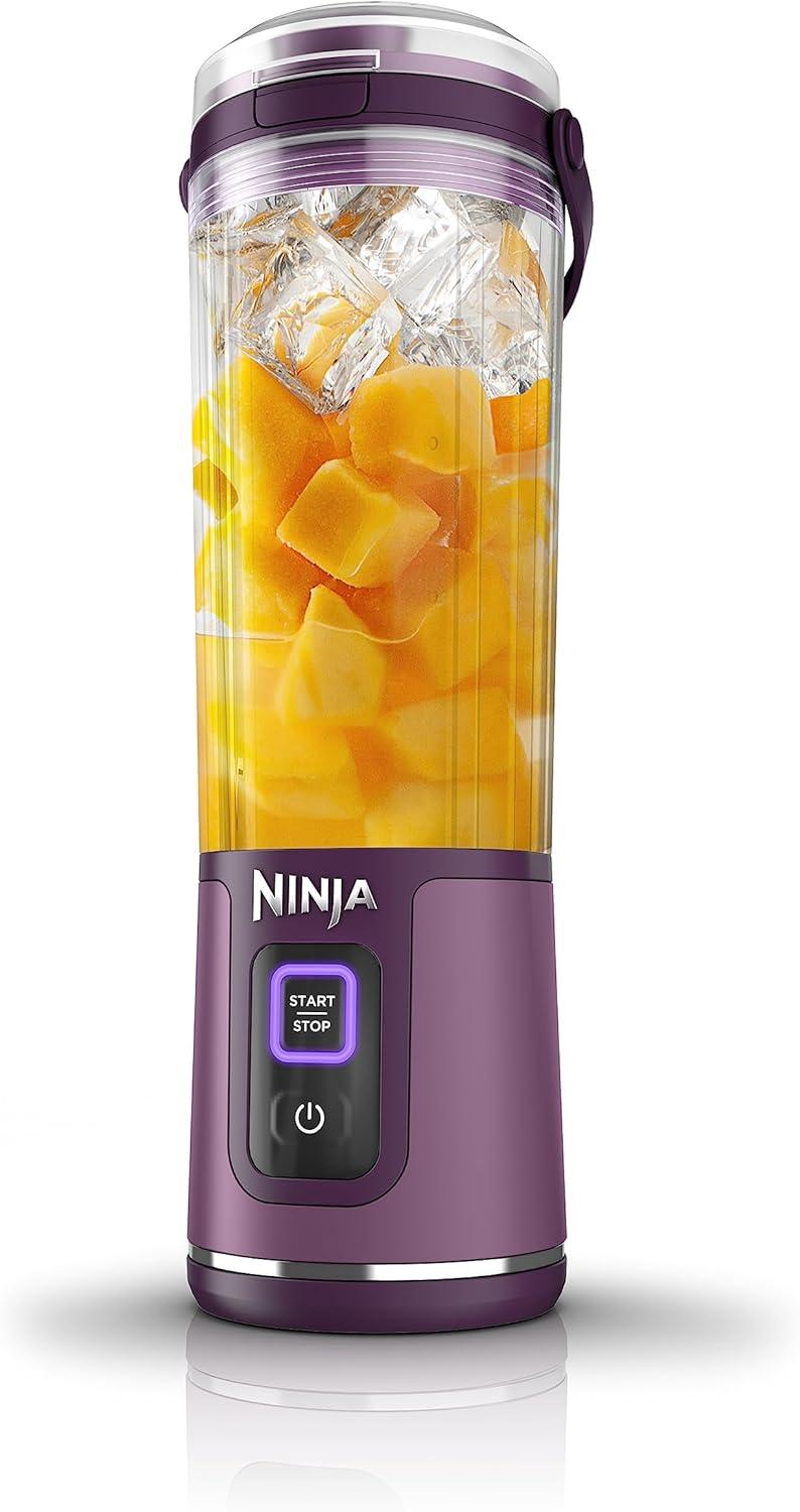 imageNinja Blast Portable Blender Cordless 18oz Vessel Personal Blender ForShakes and Smoothies BPA Free LeakproofLid and Sip Spout USBC Rechargeable Dishwasher Safe Parts Tinted Mint BC151MTPassion Fruit