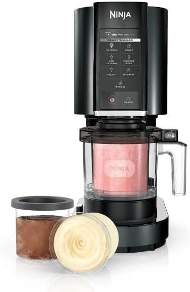 imageNinja CREAMi Ice Cream Sorbet Milkshake Maker 3 CREAMi Pints Black