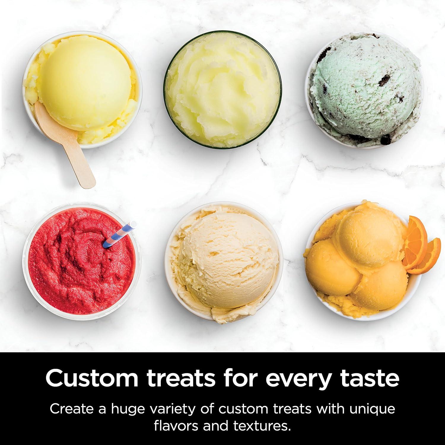 imageNinja Creami Deluxe Pints 2 Pack Compatible with NC500 Series Creami Deluxe Ice Cream Makers Genuine Ninja Pint BPAFree amp Dishwasher Safe Color Lids 1 Pint Each ClearCoralYellow XSKPNTLD224 oz Pints