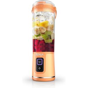 Ninja Blast Portable Blender, Cordless, 18oz. Vessel, Personal Blender For-Shakes and Smoothies, BPA Free, Leakproof-Lid and Sip Spout, USB-C Rechargeable, Dishwasher Safe Parts, Tinted Mint, BC151MT(Orange)