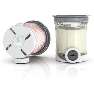 Ninja Swirl by CREAMi Pints and Lids – 2 Pack, Compatible with NC700 Series Ninja Swirl Ice Cream & Soft Serve Makers, BPA-Free & Dishwasher Safe, Grey Lids, XSK7PNTLD2(Medium)