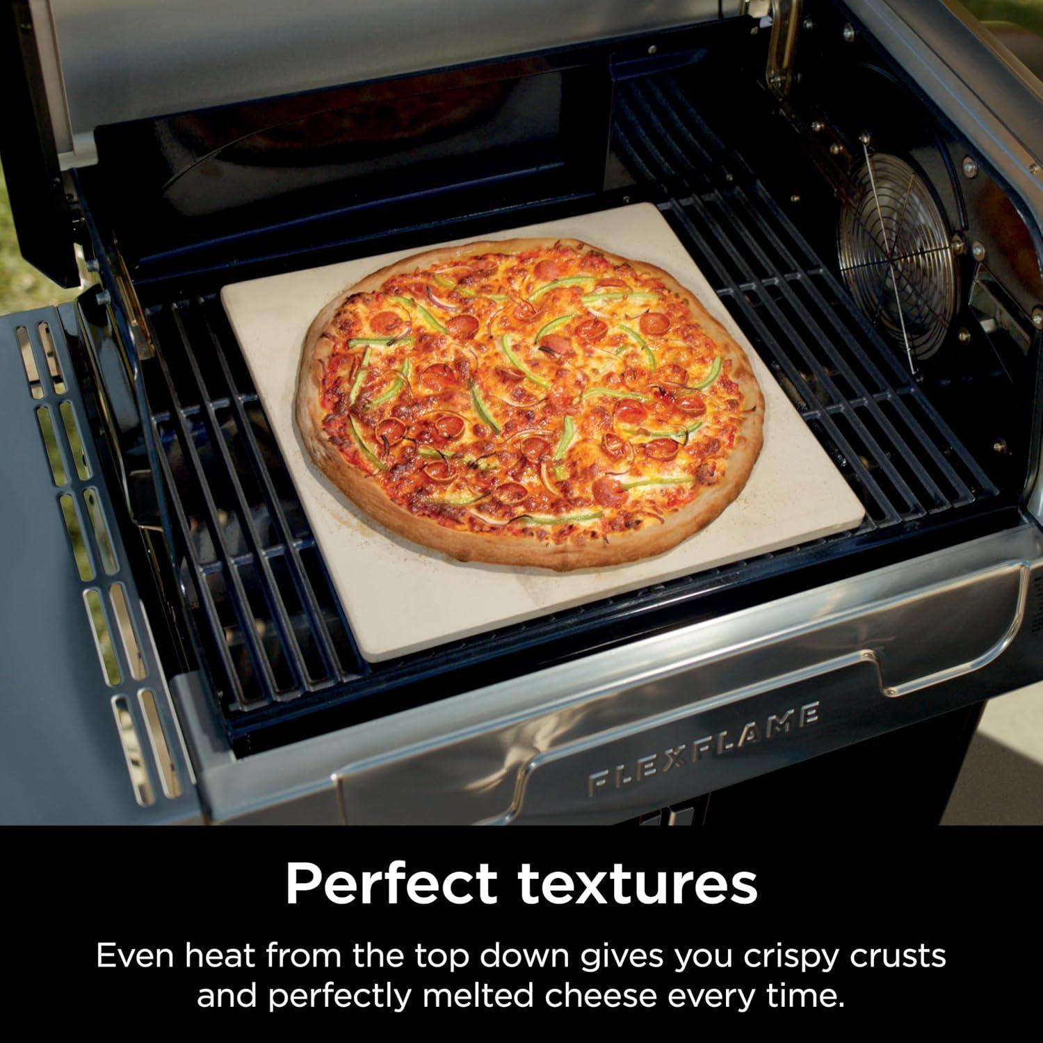 imageNinja FlexFlame Upgrades 16 Artisan Pizza Stone Durable Cordierite Stone 5Minute Pizzas Homemade Artisan Pizza Bread Calzones amp More HeatSafe up to 600F XL Surface XSKPGPIZASTN