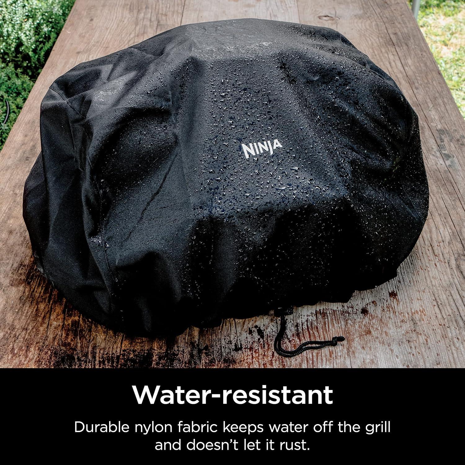 imageNinja Premium Outdoor Cover Compatible with Woodfire Grills Original Model WaterResistant AntiFade Fabric Lightweight Black 19 x 24 x 13 XSKCOVERGrills