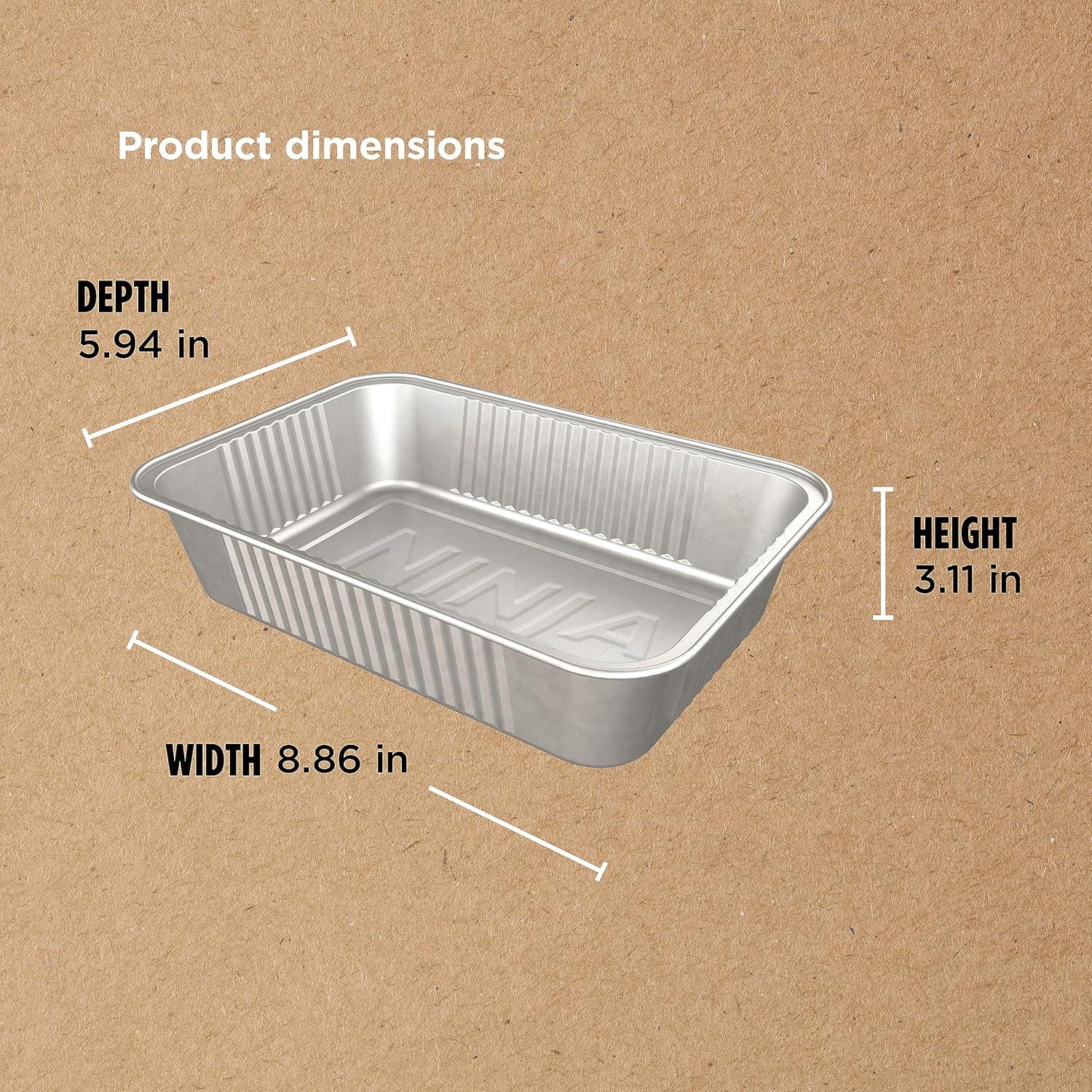imageNinja XSKTRYLRXL Woodfire Large Grease Tray Liners Compatible with OG800 and OG900 Series 591 X 866 X 197 Pack of 10 Disposable Aluminum Foil Drip Pan Silver