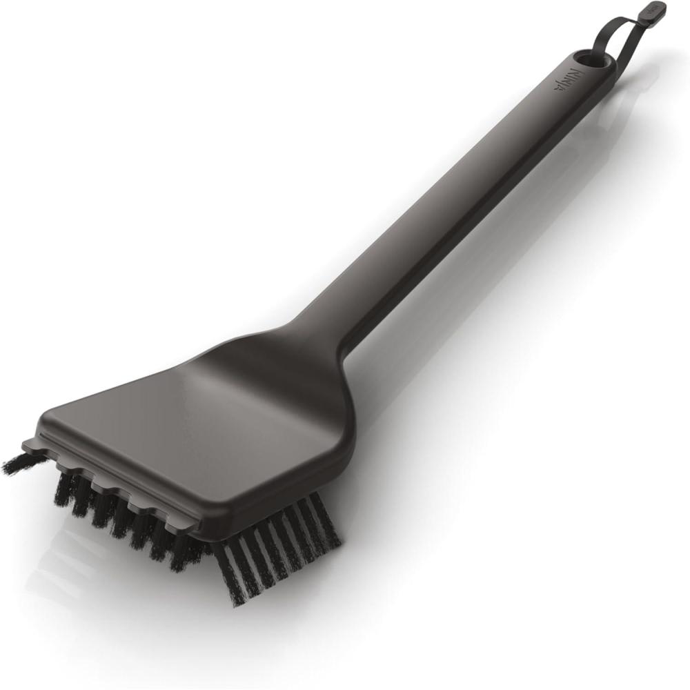 imageNinja XSKBRUSHXL Woodfire Outdoor Grill Cleaning Brush Compatible with All Ninja Woodfire Outdoor Grills OG700 OG800 and OG900 Series NonScratch Heat Resistant Scraper Tool Black