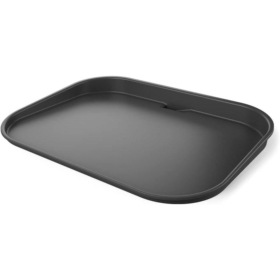 imageNinja XSKGRDPLT Woodfire Outdoor Flat Top Griddle Plate Compatible with Ninja Woodfire Grills OG700 series Ceramic Coating Insert BlackGreyGriddle Plate