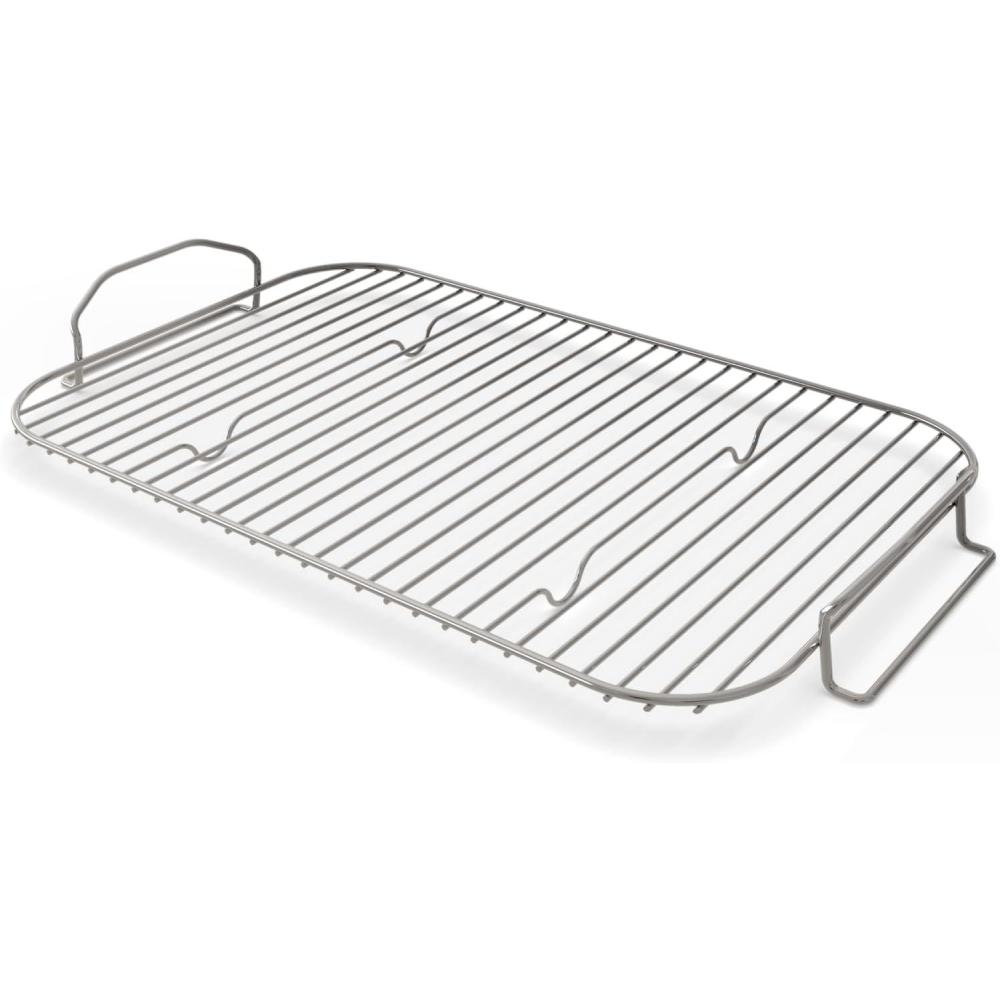 imageNinja XSKRSTRKXL Woodfire Roast amp Smoke Rack Compatible with OG800 and OG900 Series Elevates Food for AllAround Charring and Smoke Absorption Increased Airflow Steel Smoking Rack Silver1693 x 992