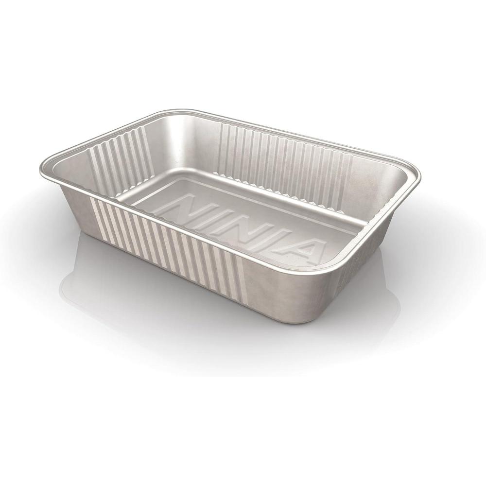imageNinja XSKTRYLRXL Woodfire Large Grease Tray Liners Compatible with OG800 and OG900 Series 591 X 866 X 197 Pack of 10 Disposable Aluminum Foil Drip Pan Silver