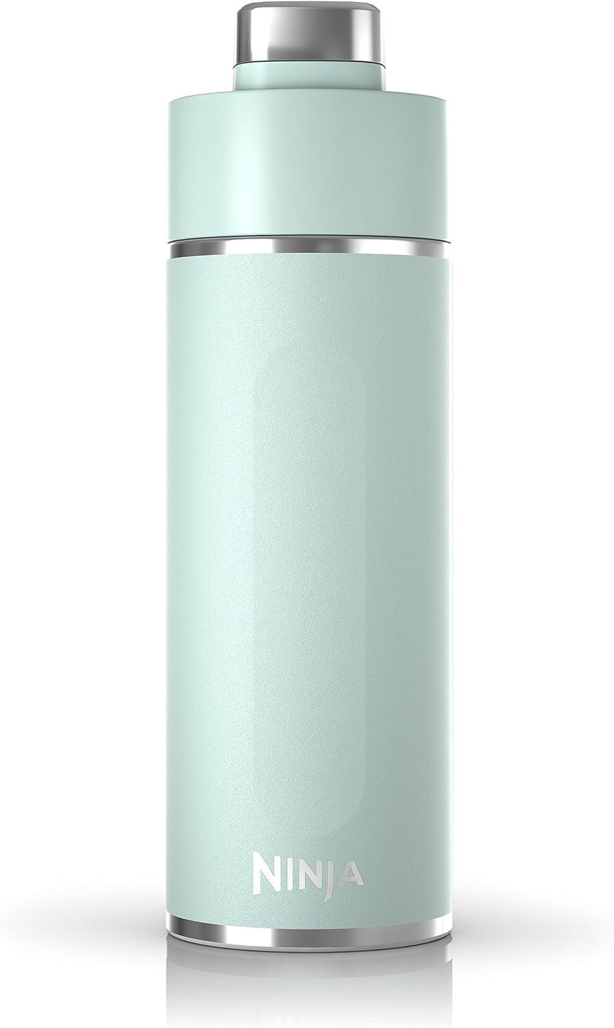 imageNinja DW2401GY Thirsti 24oz Travel Water Bottle For Carbonated Sparkling Drinks Colder and Fizzier Longer Leak Proof 24 Hrs Cold Dishwasher Safe Stainless Steel Insulated Tumbler Charcoal GrayMint