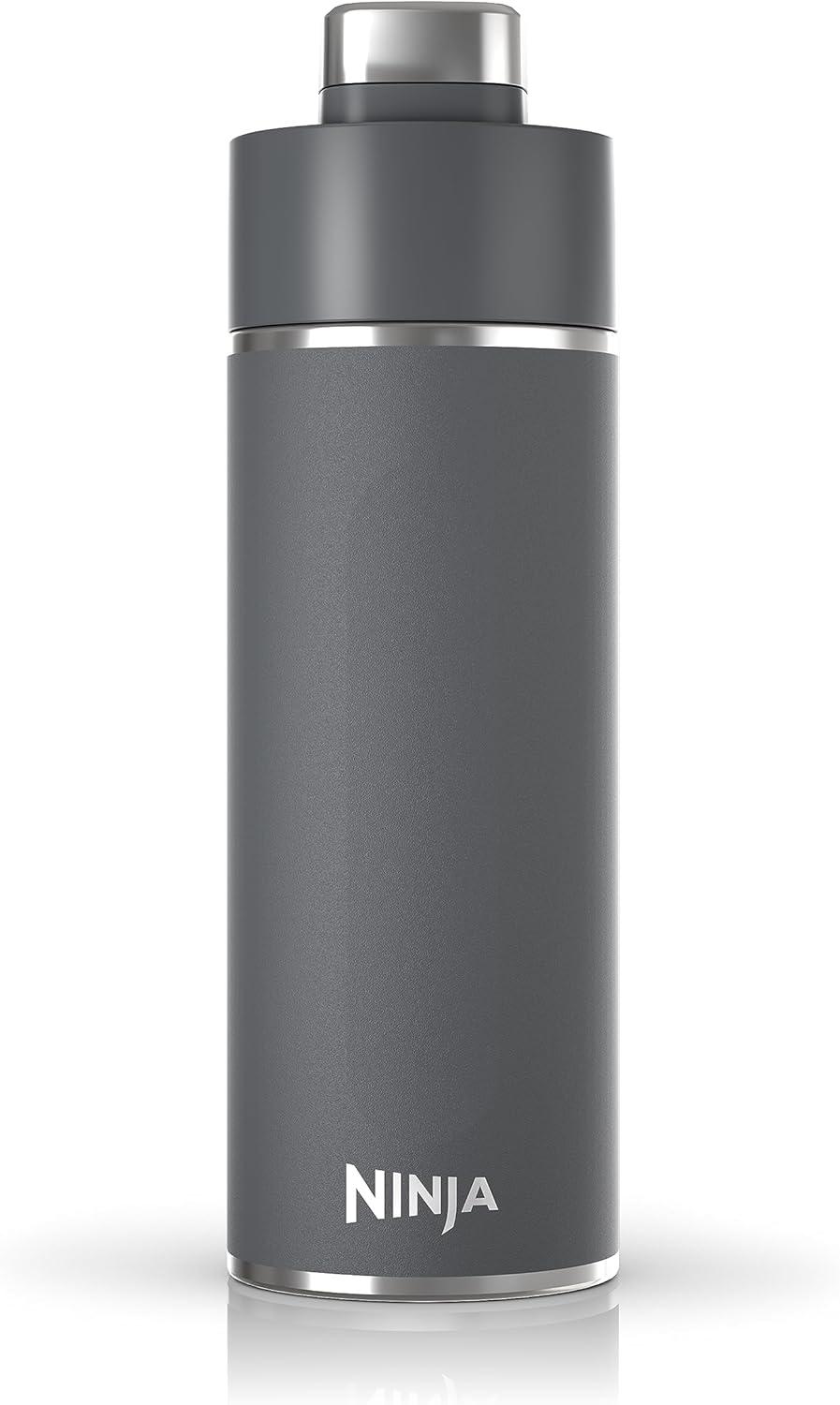 imageNinja DW2401GY Thirsti 24oz Travel Water Bottle For Carbonated Sparkling Drinks Colder and Fizzier Longer Leak Proof 24 Hrs Cold Dishwasher Safe Stainless Steel Insulated Tumbler Charcoal GrayGray