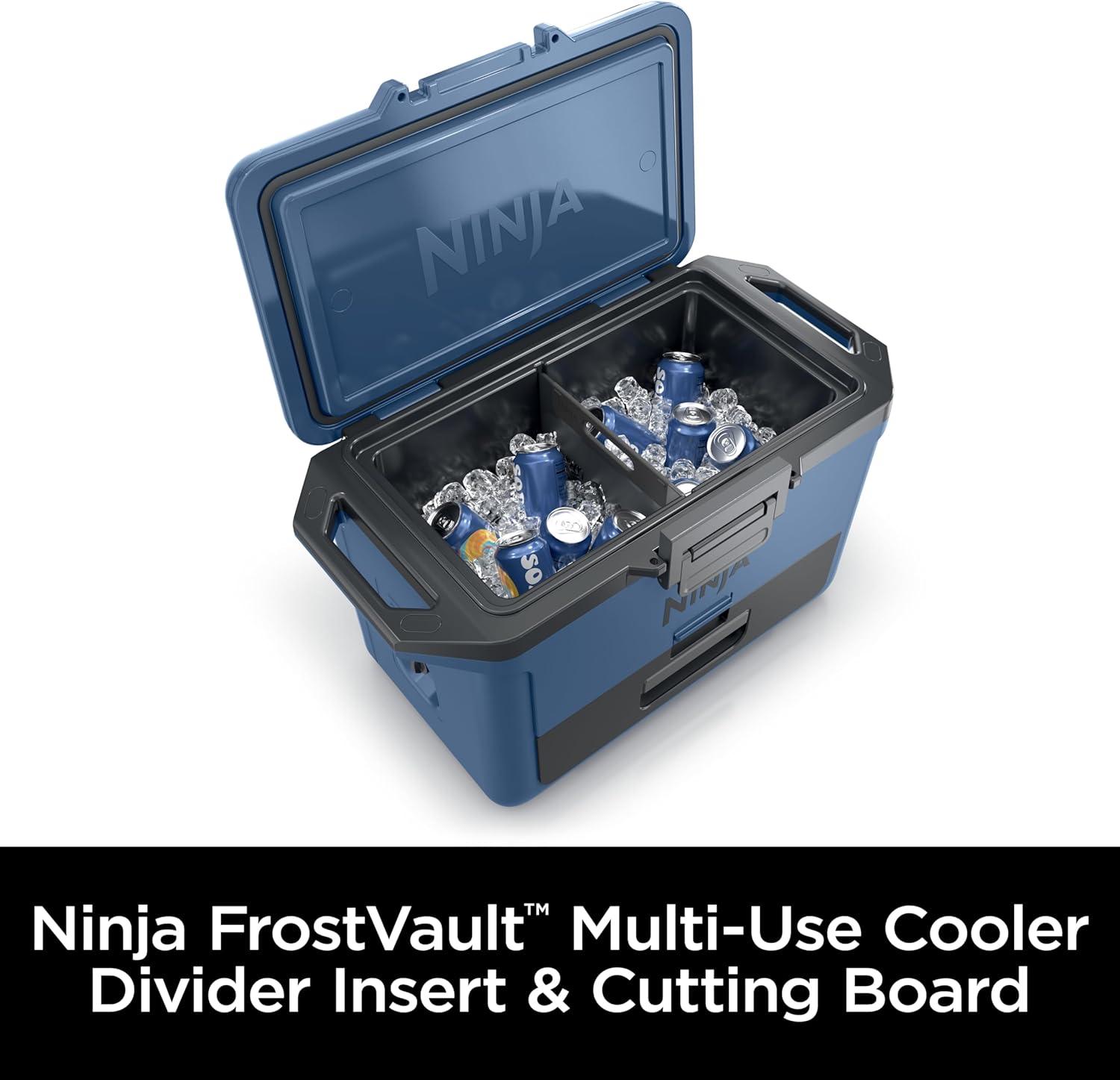 imageNinja FrostVault Cooler Divider Insert amp Cutting Board Multipurpose Removable Divider Easy to Clean Dishwasher Safe Designed to Fit Ninja FrostVault Black XSKCUTBRDDIVDR941 in L x 1209 in W x 0433 in H