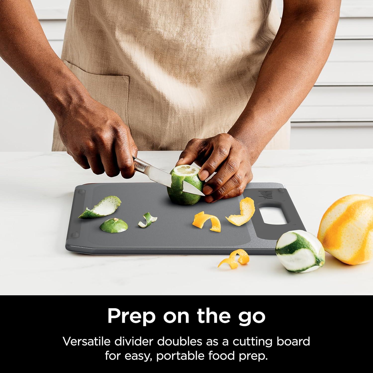 imageNinja FrostVault Cooler Divider Insert amp Cutting Board Multipurpose Removable Divider Easy to Clean Dishwasher Safe Designed to Fit Ninja FrostVault Black XSKCUTBRDDIVDR941 in L x 1209 in W x 0433 in H