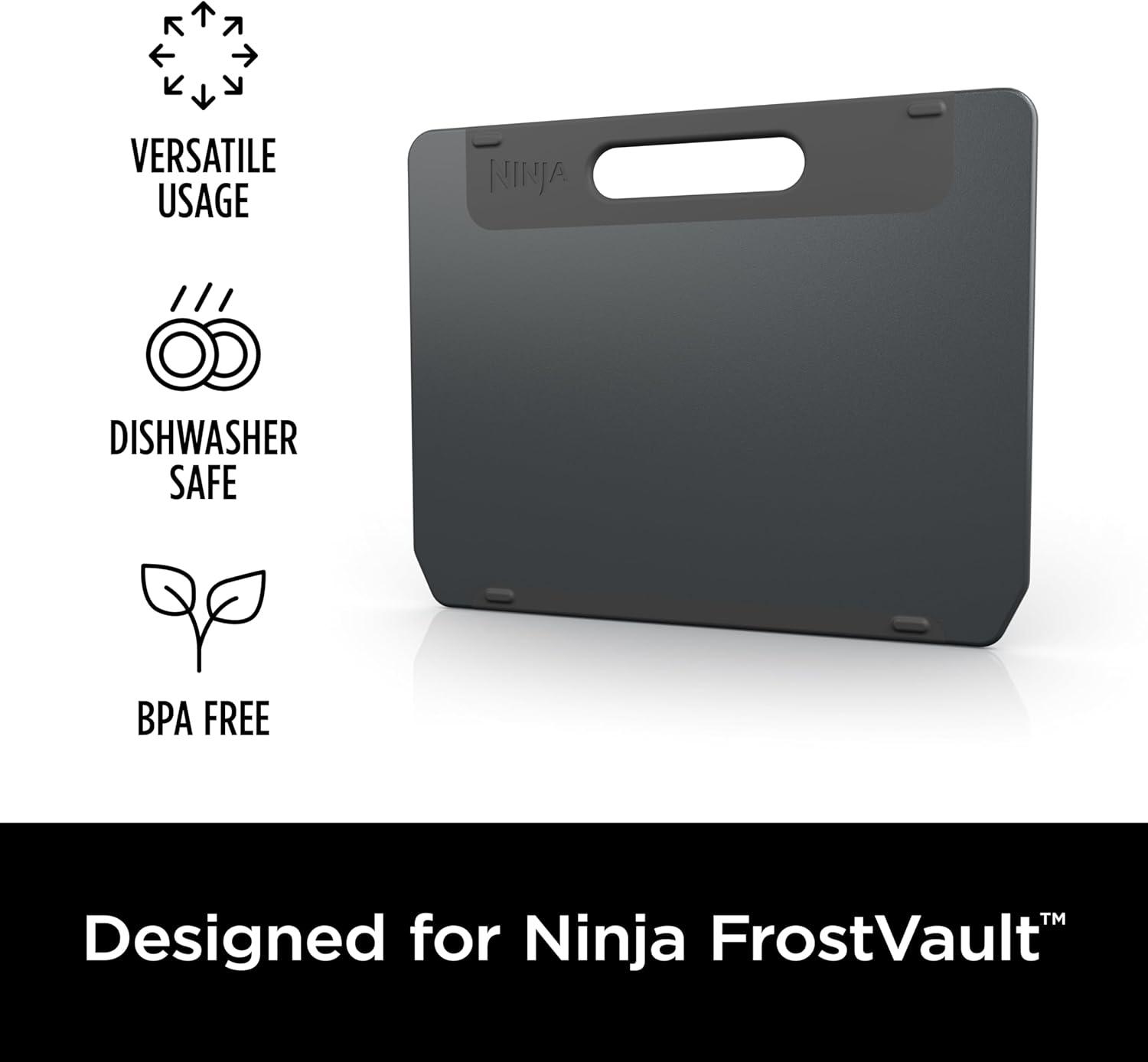 imageNinja FrostVault Cooler Divider Insert amp Cutting Board Multipurpose Removable Divider Easy to Clean Dishwasher Safe Designed to Fit Ninja FrostVault Black XSKCUTBRDDIVDR941 in L x 1209 in W x 0433 in H