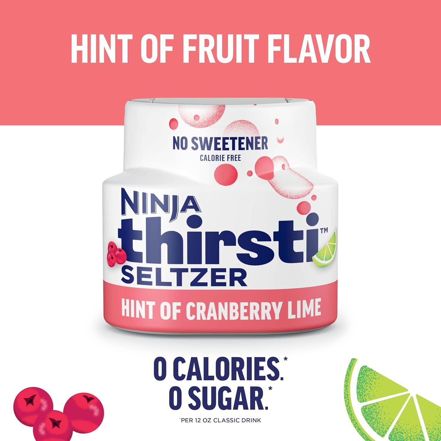 imageNinja Thirsti Flavored Water Drops Berry Lemon Variety Pack Refreshing Fruit Flavors Zero Calories Zero Sugar Makes 1720 12oz drinks 3 Pack WCFV1Cranberry Lime