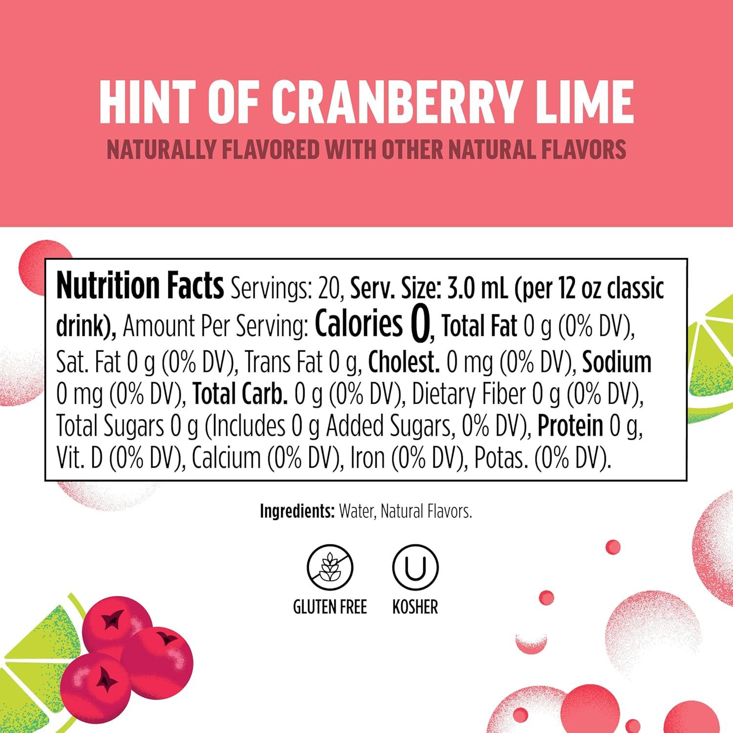 imageNinja Thirsti Flavored Water Drops Berry Lemon Variety Pack Refreshing Fruit Flavors Zero Calories Zero Sugar Makes 1720 12oz drinks 3 Pack WCFV1Cranberry Lime