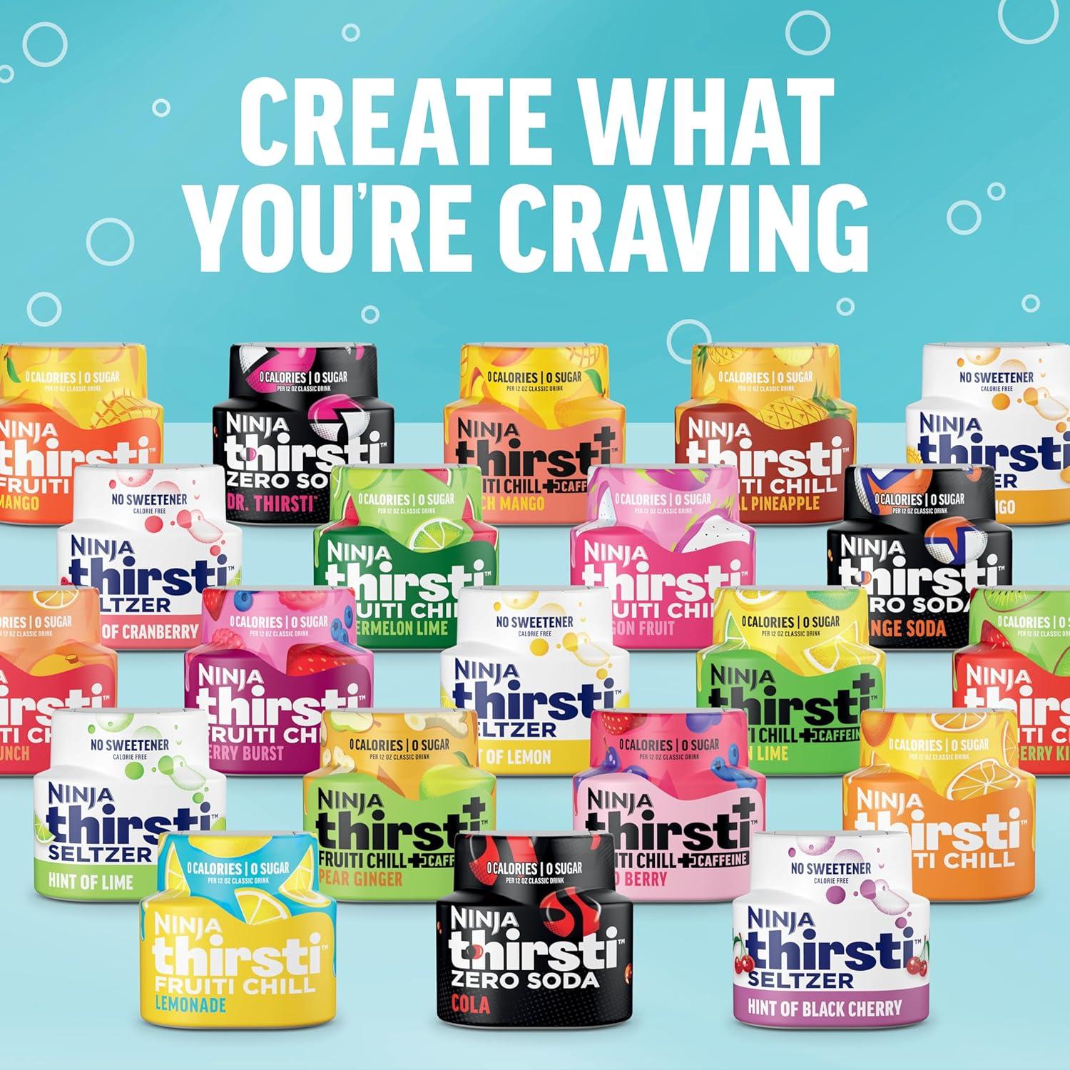 imageNinja Thirsti Flavored Water Drops Berry Lemon Variety Pack Refreshing Fruit Flavors Zero Calories Zero Sugar Makes 1720 12oz drinks 3 Pack WCFV1Lime