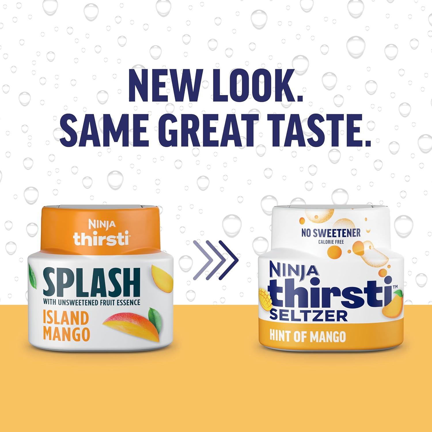 imageNinja Thirsti Flavored Water Drops Berry Lemon Variety Pack Refreshing Fruit Flavors Zero Calories Zero Sugar Makes 1720 12oz drinks 3 Pack WCFV1Mango