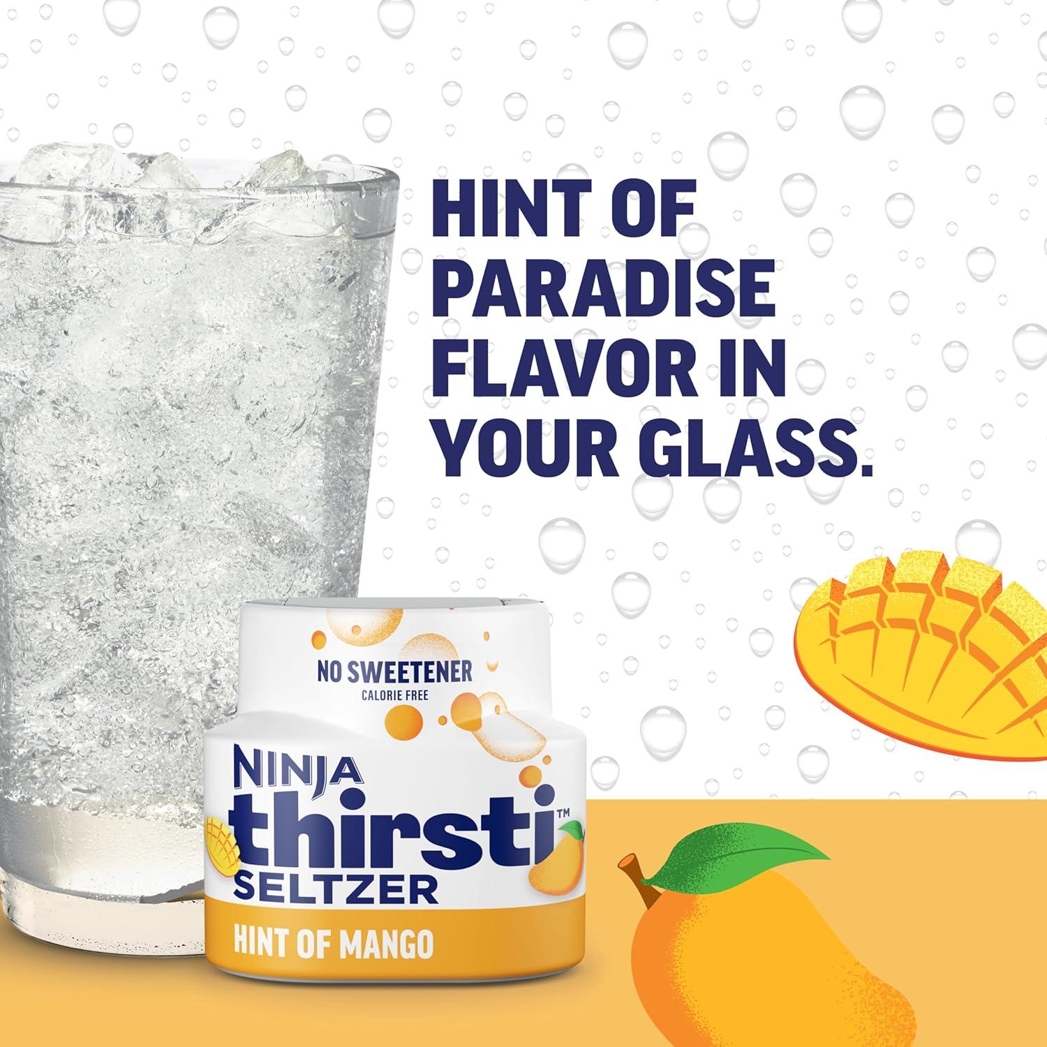 imageNinja Thirsti Flavored Water Drops Berry Lemon Variety Pack Refreshing Fruit Flavors Zero Calories Zero Sugar Makes 1720 12oz drinks 3 Pack WCFV1Mango