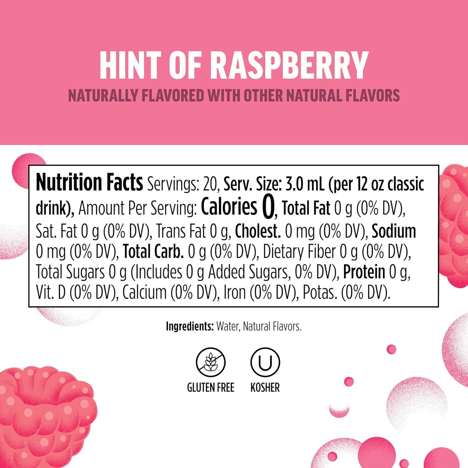 imageNinja Thirsti Flavored Water Drops Berry Lemon Variety Pack Refreshing Fruit Flavors Zero Calories Zero Sugar Makes 1720 12oz drinks 3 Pack WCFV1Raspberry