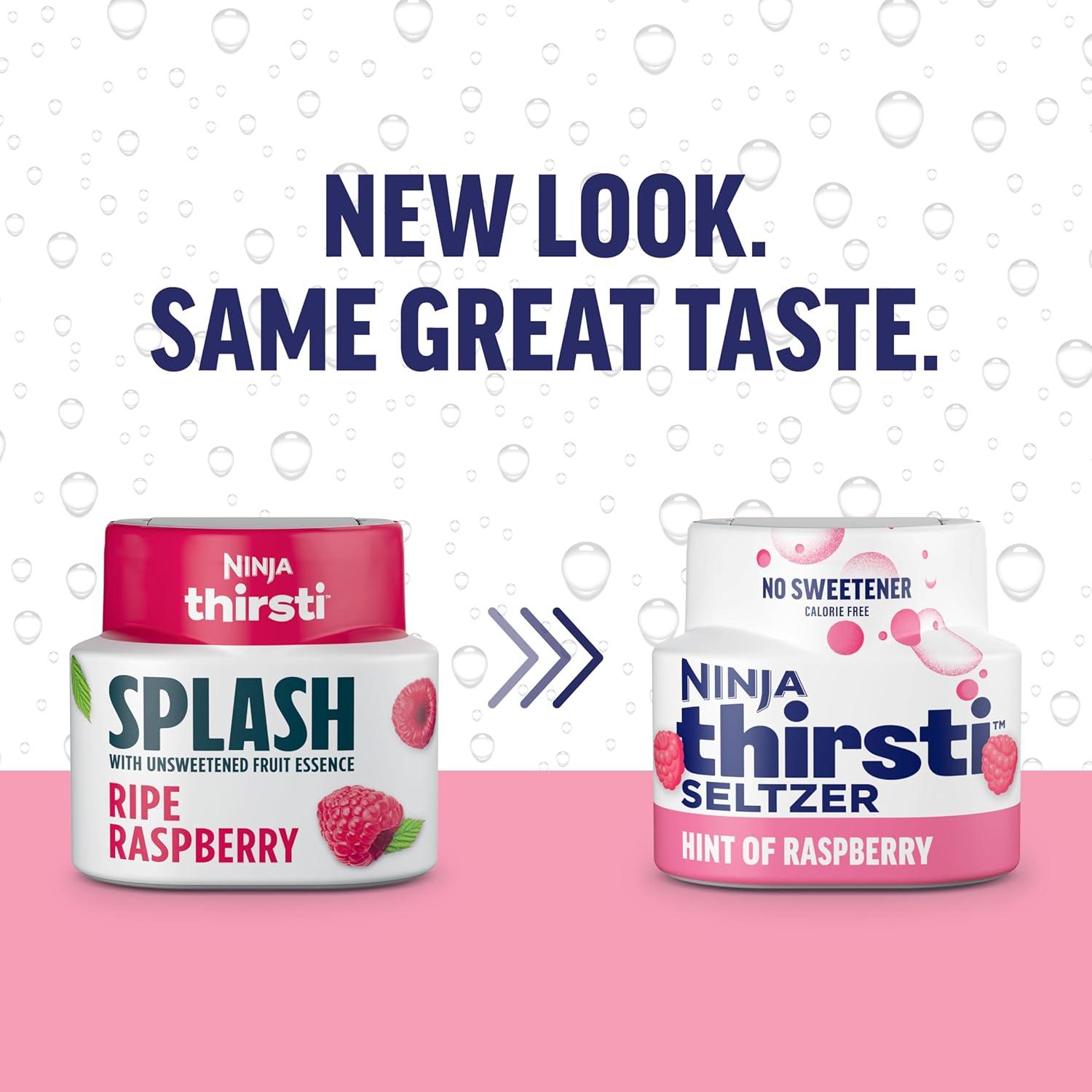 imageNinja Thirsti Flavored Water Drops Berry Lemon Variety Pack Refreshing Fruit Flavors Zero Calories Zero Sugar Makes 1720 12oz drinks 3 Pack WCFV1Raspberry
