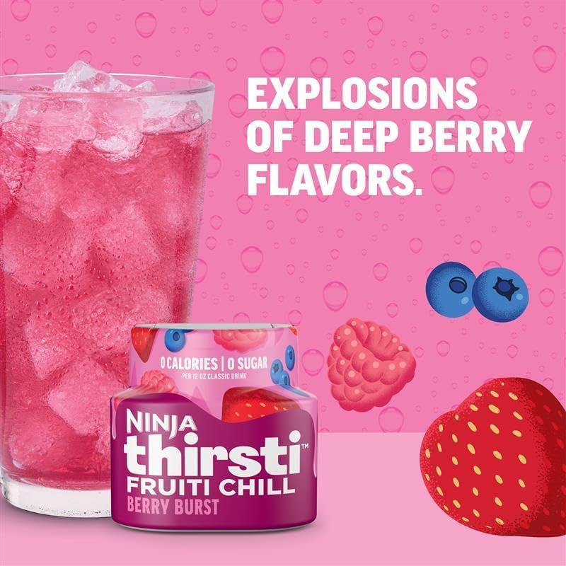 imageNinja Thirsti Flavored Water Drops Berry Lemon Variety Pack Refreshing Fruit Flavors Zero Calories Zero Sugar Makes 1720 12oz drinks 3 Pack WCFV1Variety Pack