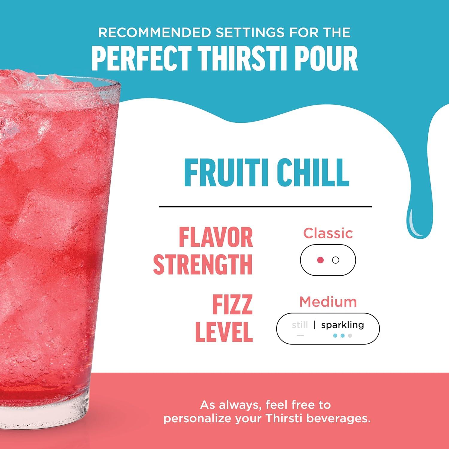imageNinja Thirsti Flavored Water Drops FRUITI CHILL Lemonade Bold Fruit Flavor Sparkling or Still Zero Calories Zero Sugar Makes 17 12oz drinks 3 Pack WCFLMNDAMStrawberry Kiwi