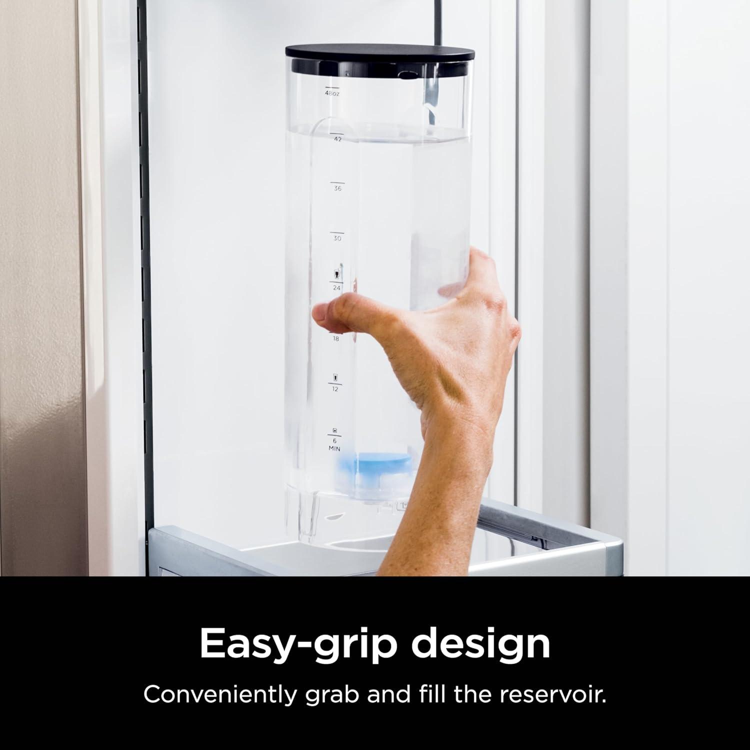 imageNinja WCX01WR Thirsti 48oz Removable Water Reservoir Black Only Compatible with the Ninja Thirsti Drink System WC1001 Clear