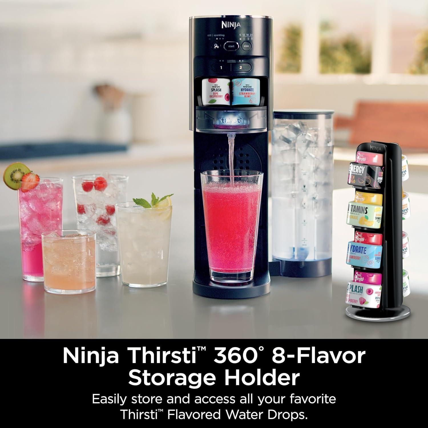 imageNinja WCX08 Thirsti 360 8Flavor Storage Holder Black511 in L x 4125 in W x 1175 in H Pack of 2