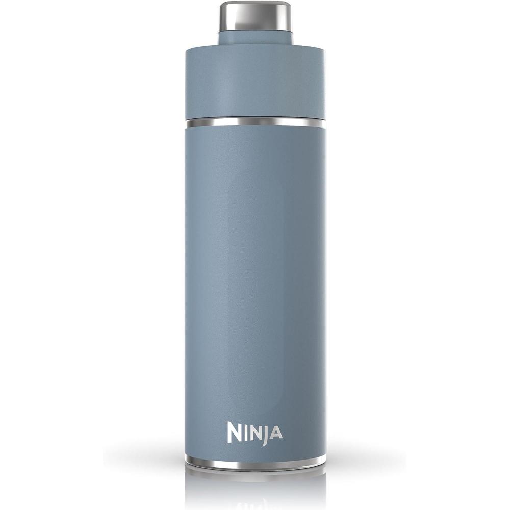 imageNinja DW2401GY Thirsti 24oz Travel Water Bottle For Carbonated Sparkling Drinks Colder and Fizzier Longer Leak Proof 24 Hrs Cold Dishwasher Safe Stainless Steel Insulated Tumbler Charcoal GrayBlue