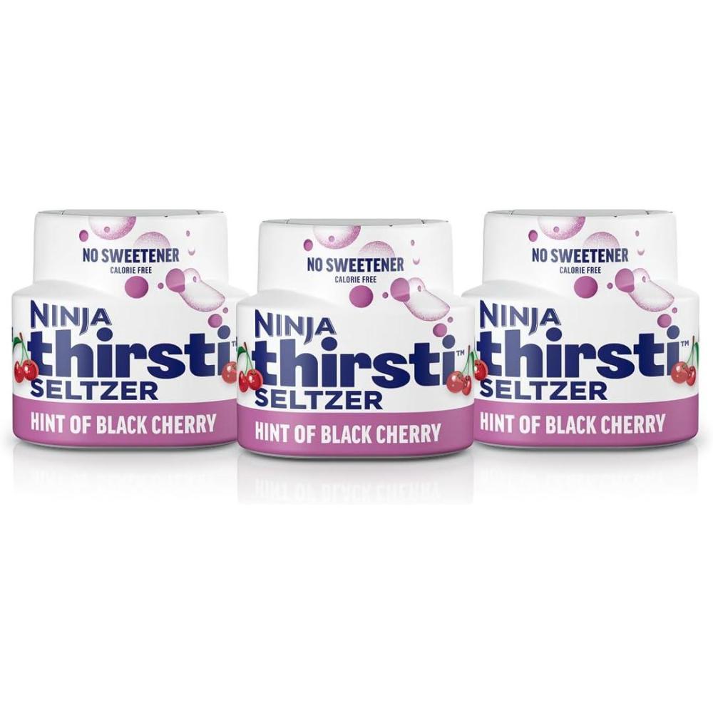 imageNinja Thirsti Flavored Water Drops Berry Lemon Variety Pack Refreshing Fruit Flavors Zero Calories Zero Sugar Makes 1720 12oz drinks 3 Pack WCFV1Black Cherry