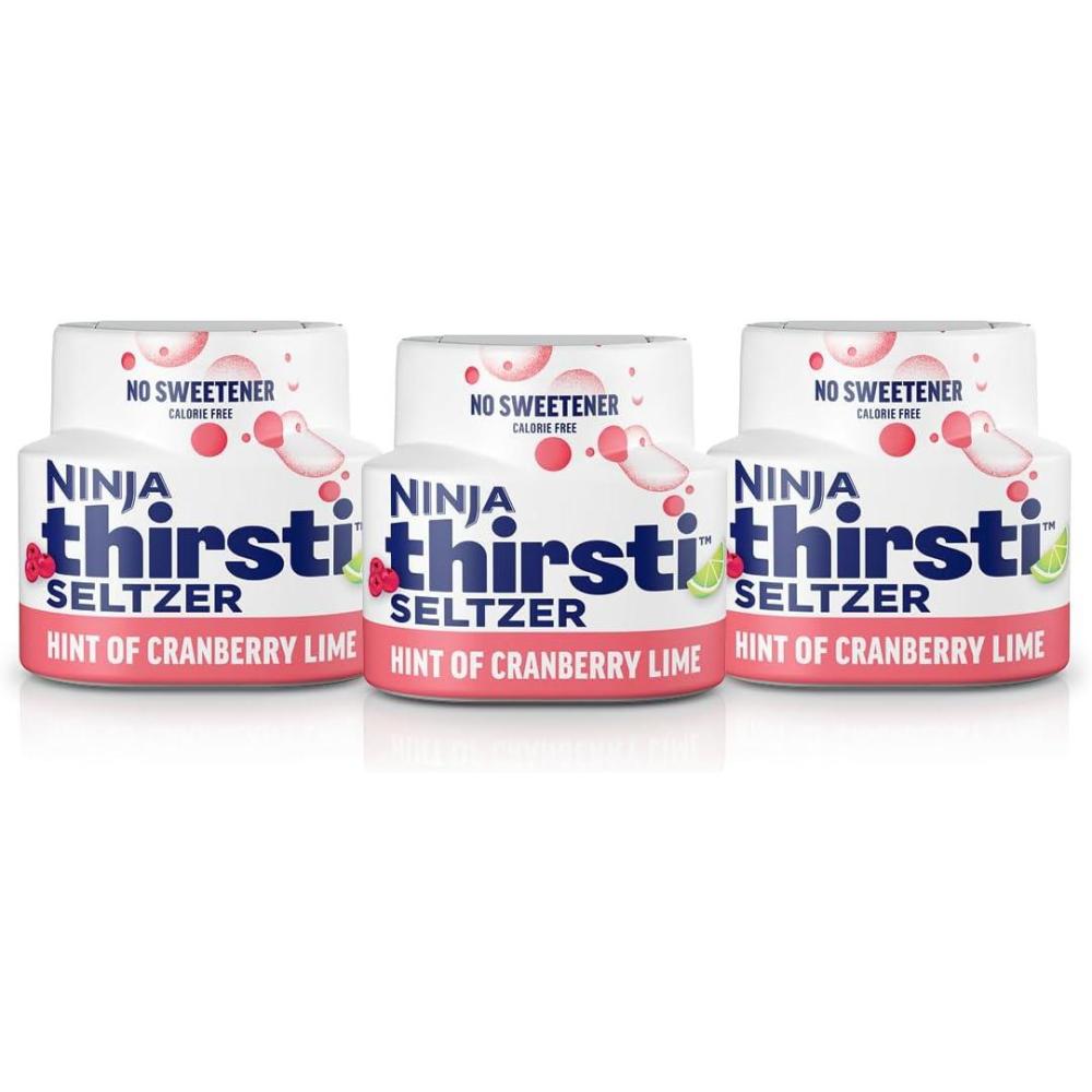 imageNinja Thirsti Flavored Water Drops Berry Lemon Variety Pack Refreshing Fruit Flavors Zero Calories Zero Sugar Makes 1720 12oz drinks 3 Pack WCFV1Cranberry Lime