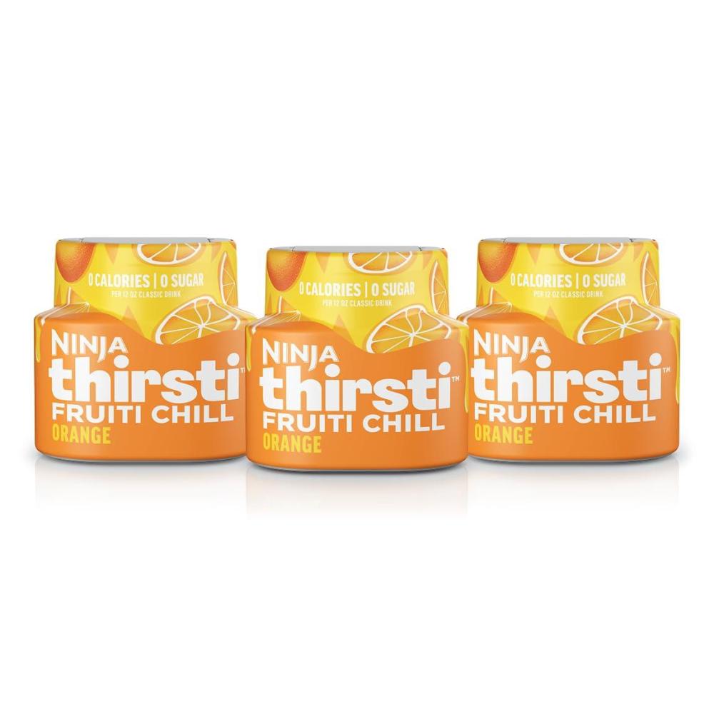 imageNinja Thirsti Flavored Water Drops FRUITI CHILL Lemonade Bold Fruit Flavor Sparkling or Still Zero Calories Zero Sugar Makes 17 12oz drinks 3 Pack WCFLMNDAMOrange