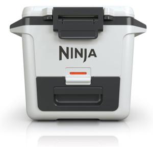 Ninja FB151BL FrostVault 50qt Hard Cooler with Dry Zone, Integrated Fridge-Temp Dry Storage Drawer, Premium Heavy-Duty Insulated Cooler, Keeps Ice for Days, Lakeshore Blue(Cloud White)