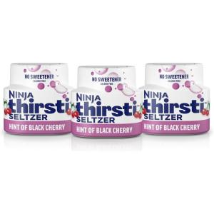 Ninja Thirsti Flavored Water Drops, Berry Lemon Variety Pack, Refreshing Fruit Flavors, Zero Calories, Zero Sugar, Makes 17-20 12oz drinks, 3 Pack, WCFV1(Black Cherry)
