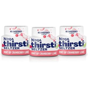 Ninja Thirsti Flavored Water Drops, Berry Lemon Variety Pack, Refreshing Fruit Flavors, Zero Calories, Zero Sugar, Makes 17-20 12oz drinks, 3 Pack, WCFV1(Cranberry Lime)