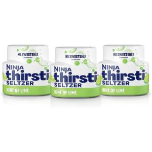 Ninja Thirsti Flavored Water Drops, Berry Lemon Variety Pack, Refreshing Fruit Flavors, Zero Calories, Zero Sugar, Makes 17-20 12oz drinks, 3 Pack, WCFV1(Lime)