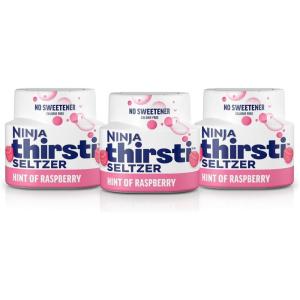 Ninja Thirsti Flavored Water Drops, Berry Lemon Variety Pack, Refreshing Fruit Flavors, Zero Calories, Zero Sugar, Makes 17-20 12oz drinks, 3 Pack, WCFV1(Raspberry)