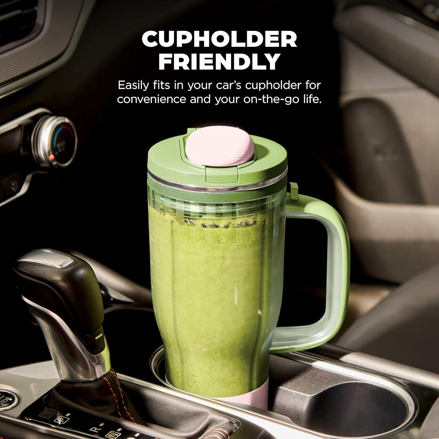 imageNinja BlendBOSS Personal Smoothie Blender and Tumbler 26oz Travel Tumbler wLeakproof Lid amp Intergrated Chug Spout AutoIQ Technololgy 1200 Peak Watt Blue Rasberry DB301BLBRN NEWWatermelon Bubblegum