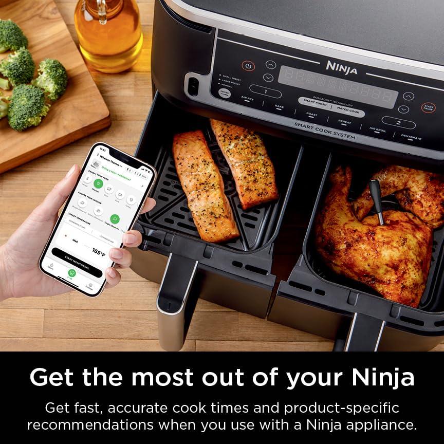 imageNinja ProChef Indoor amp Outdoor Wireless Meat Thermometer for Grill Oven Smoking Roasting Air Frying Flame Resistant Long Battery Life Bluetooth Waterproof WP100C Canadian Version