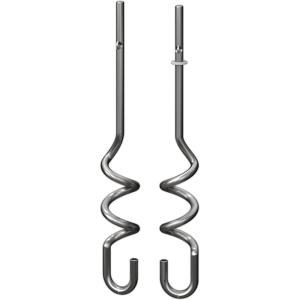 Ninja XSKDOUGHHK Foodi Dough Hooks for Power Mixer System (CI100 Series), Stainless Steel