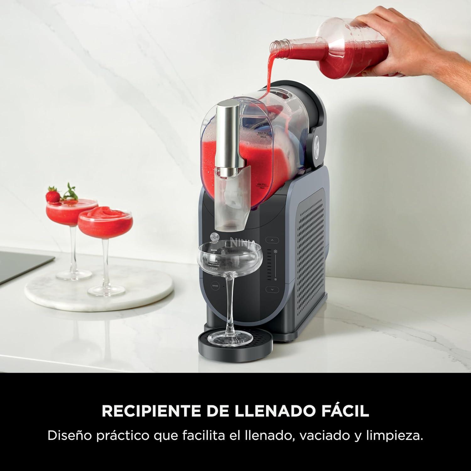 imageNinja SLUSHi FS301LAA Frozen Beverage and Granite Maker with RapidChill Technology 26 L 88 oz 5 Automatic Programs Ideal for Daisies Strikes and More Premium Design Black FS301LAA