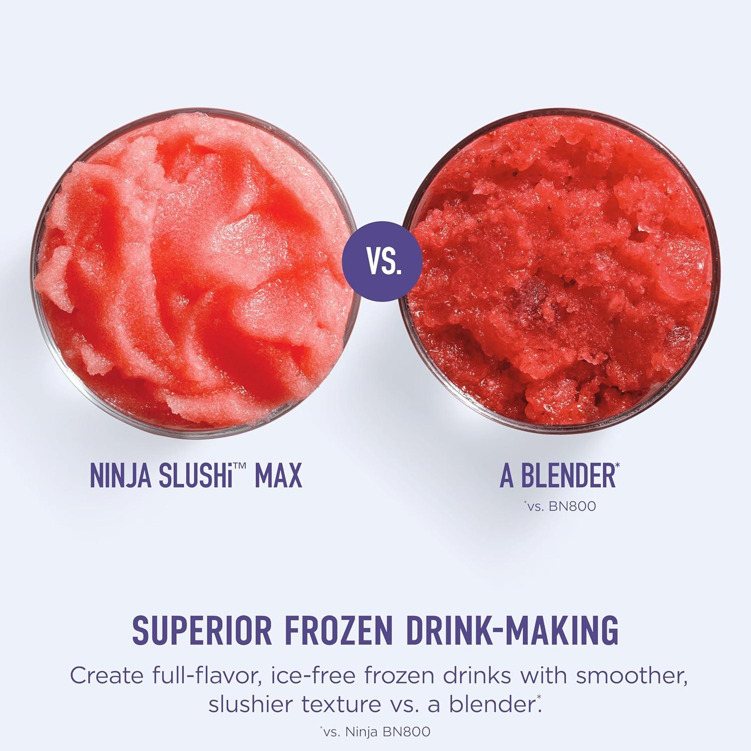 imageNinja SLUSHi Max XXL Smart Frozen Drink Maker Top Performance amp Smart Technology PartySize 150oz Capacity No Ice Needed 6 Programs Ideal Temp amp Texture up to 12 hours Blue FS605SG