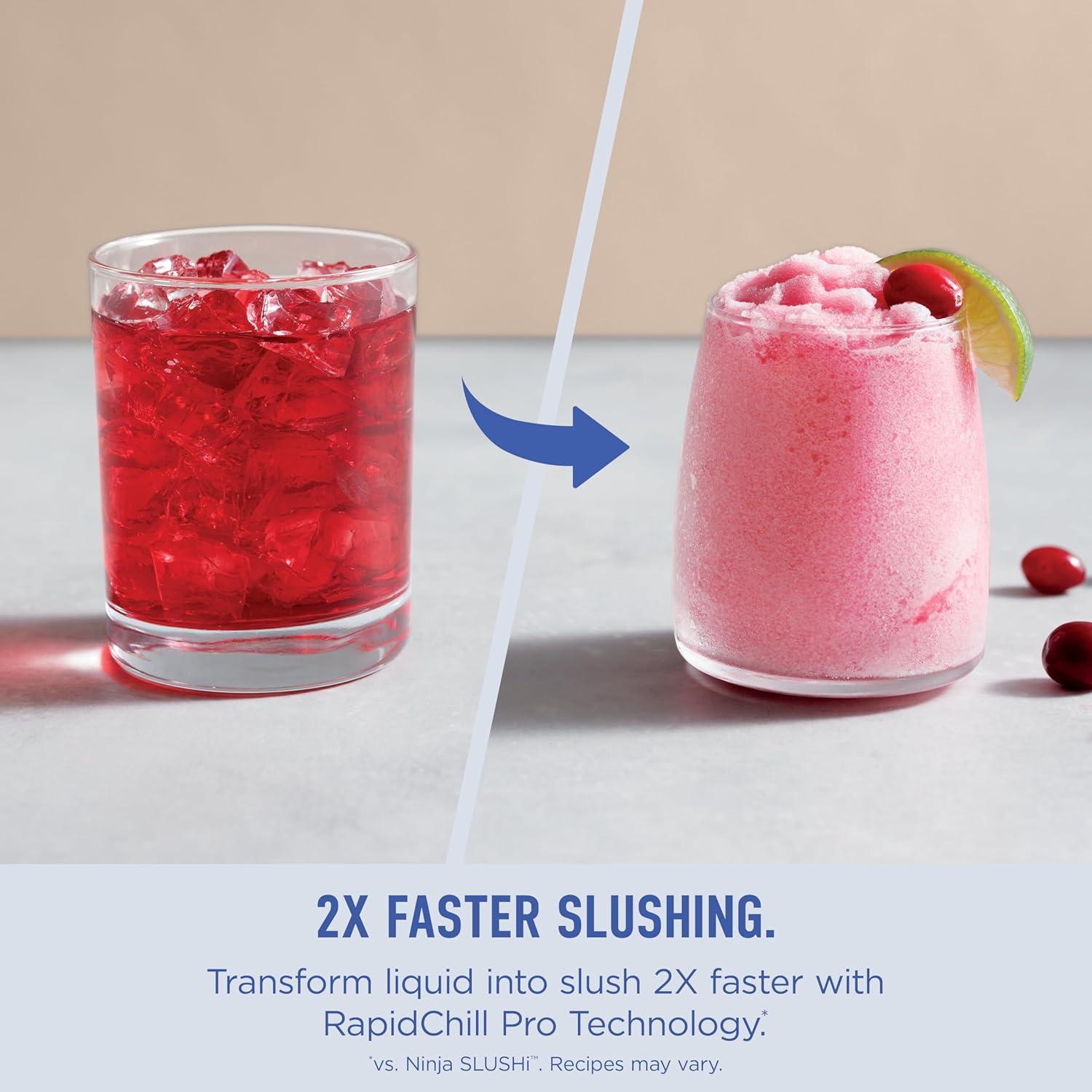 imageNinja SLUSHi XL Smart Frozen Drink Maker amp Slushi Machine With SlushAssist Technology 128 oz Capacity Sodas Margaritas Frappes Milkshakes amp More Crema FS601BR150oz Capacity