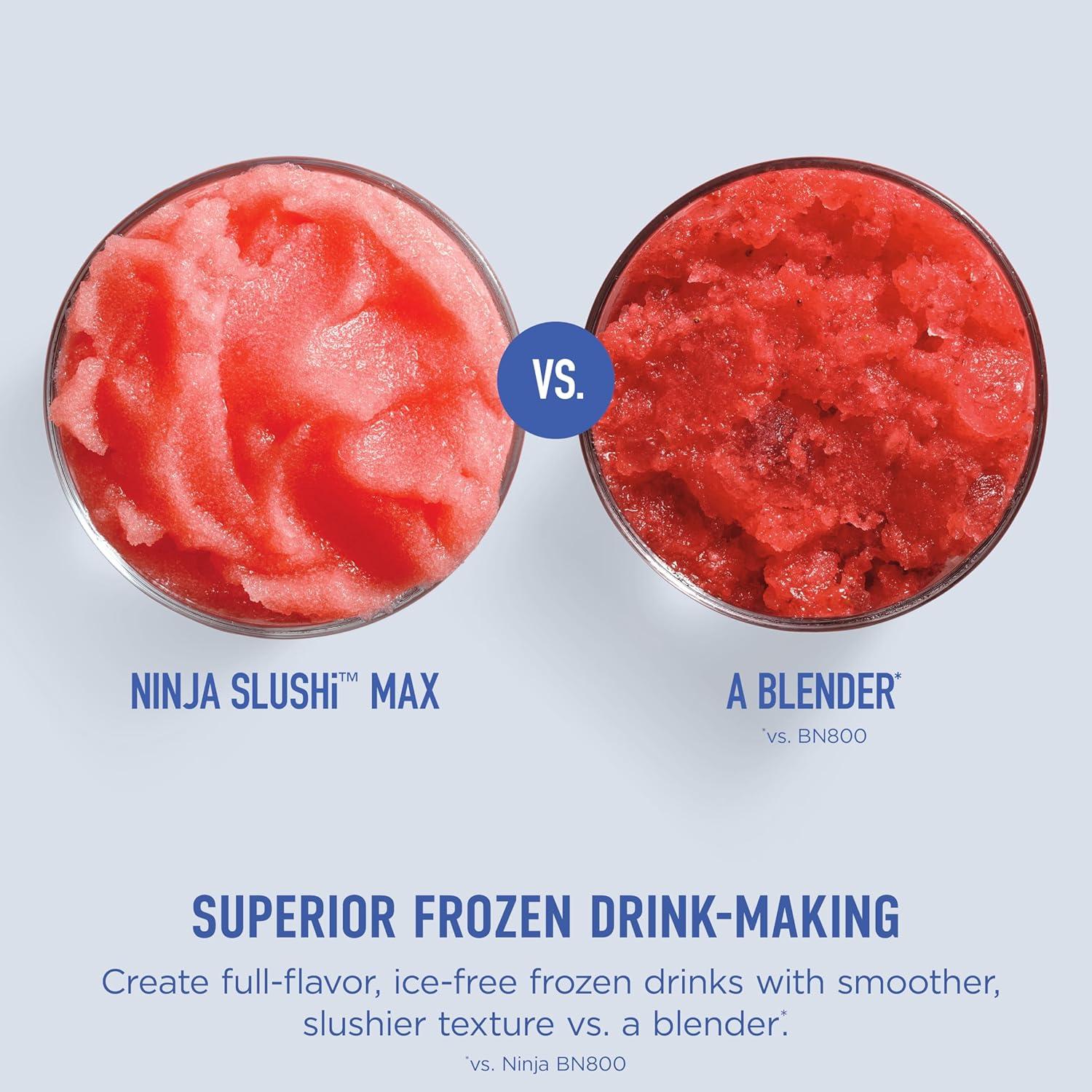 imageNinja SLUSHi XL Smart Frozen Drink Maker amp Slushi Machine With SlushAssist Technology 128 oz Capacity Sodas Margaritas Frappes Milkshakes amp More Crema FS601BR150oz Capacity
