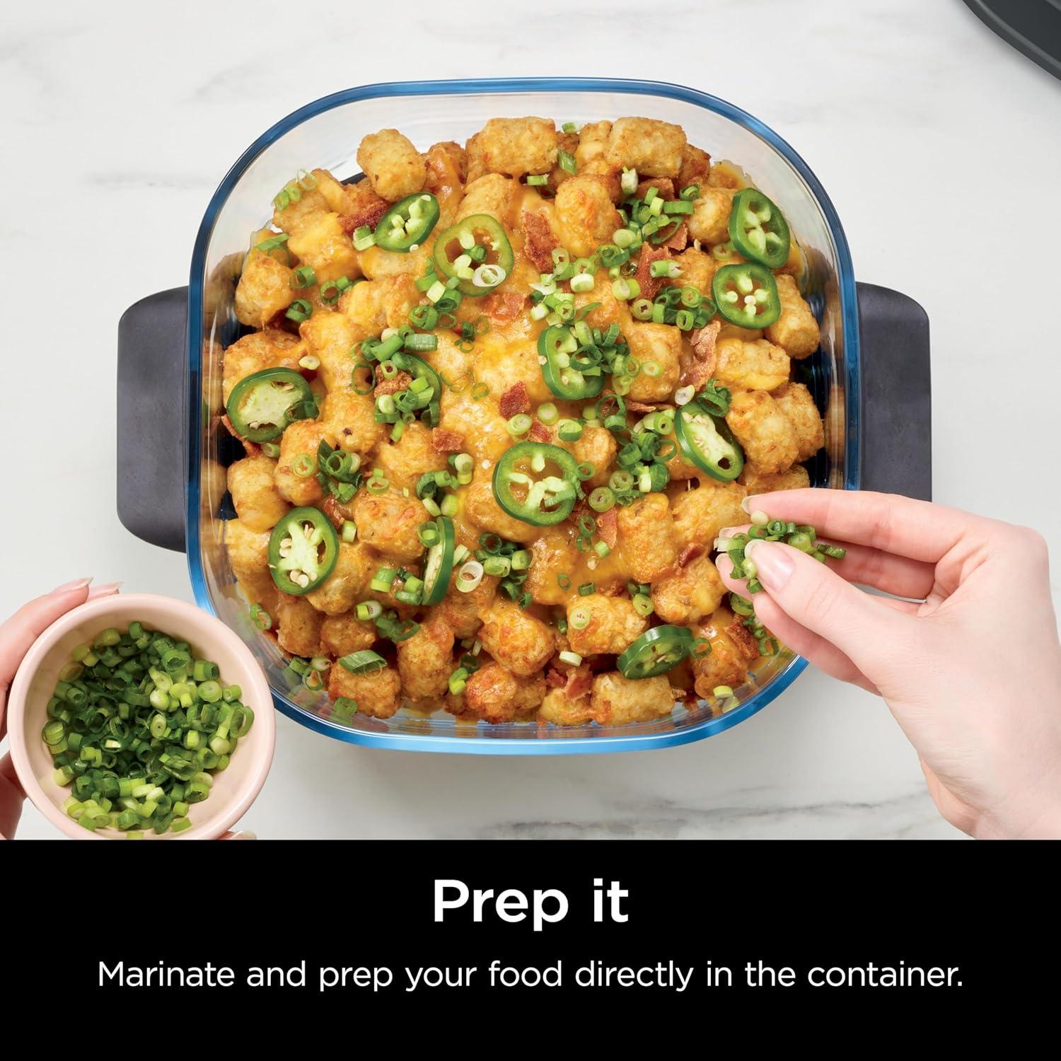 imageNinja 4QT CleanCrisp Glassware Container with Storage lid Compatible with Ninja Crispi Portable Cooking System Microwave Freezer amp Dishwasher Safe PFAS amp PTFE Free Glass XSKSFN4QT25 QT