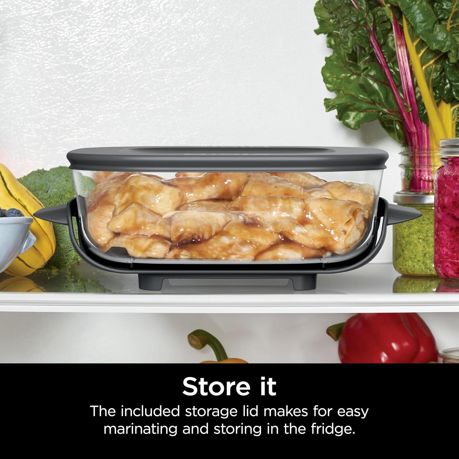 imageNinja 4QT CleanCrisp Glassware Container with Storage lid Compatible with Ninja Crispi Portable Cooking System Microwave Freezer amp Dishwasher Safe PFAS amp PTFE Free Glass XSKSFN4QT25 QT