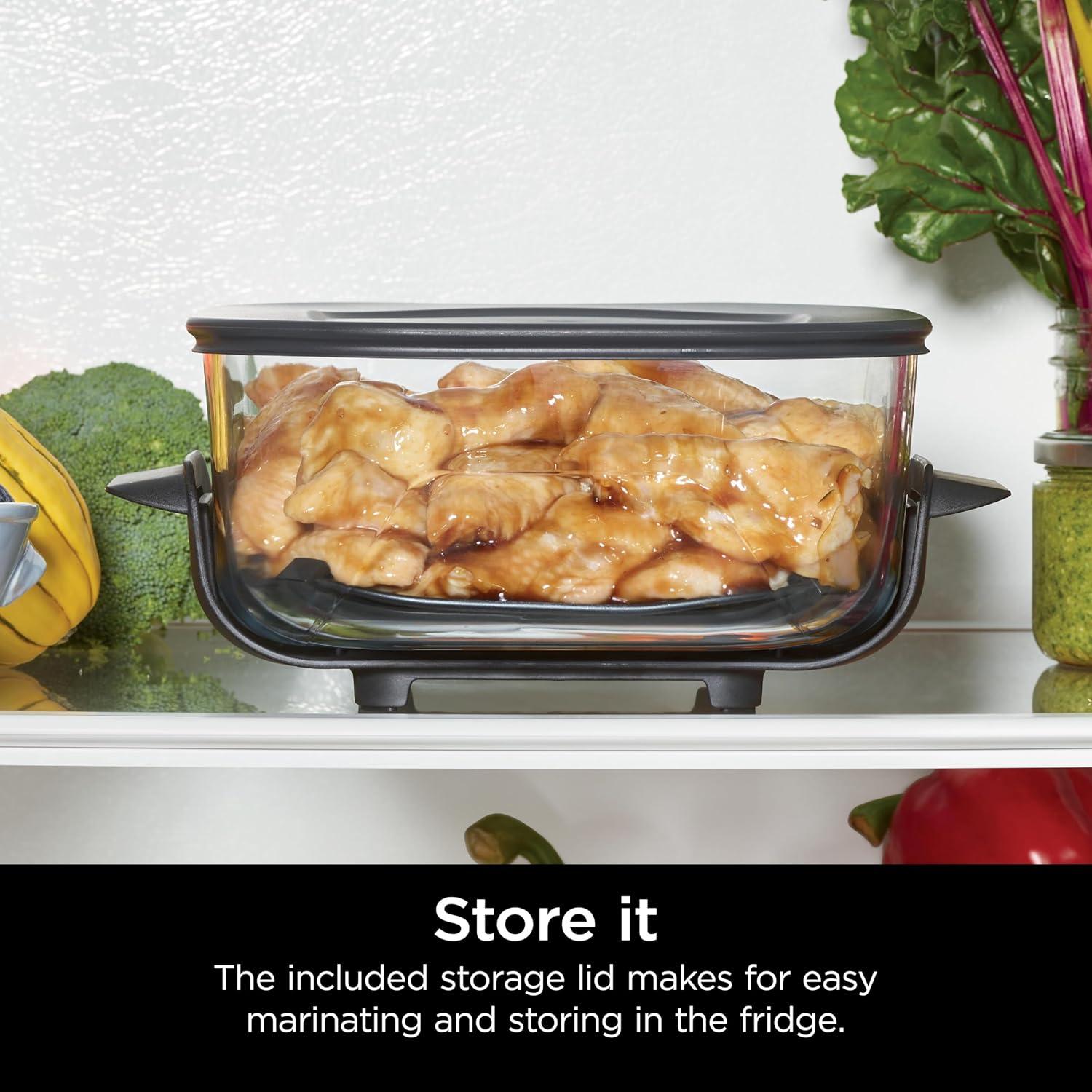 imageNinja 4QT CleanCrisp Glassware Container with Storage lid Compatible with Ninja Crispi Portable Cooking System Microwave Freezer amp Dishwasher Safe PFAS amp PTFE Free Glass XSKSFN4QT4 QT