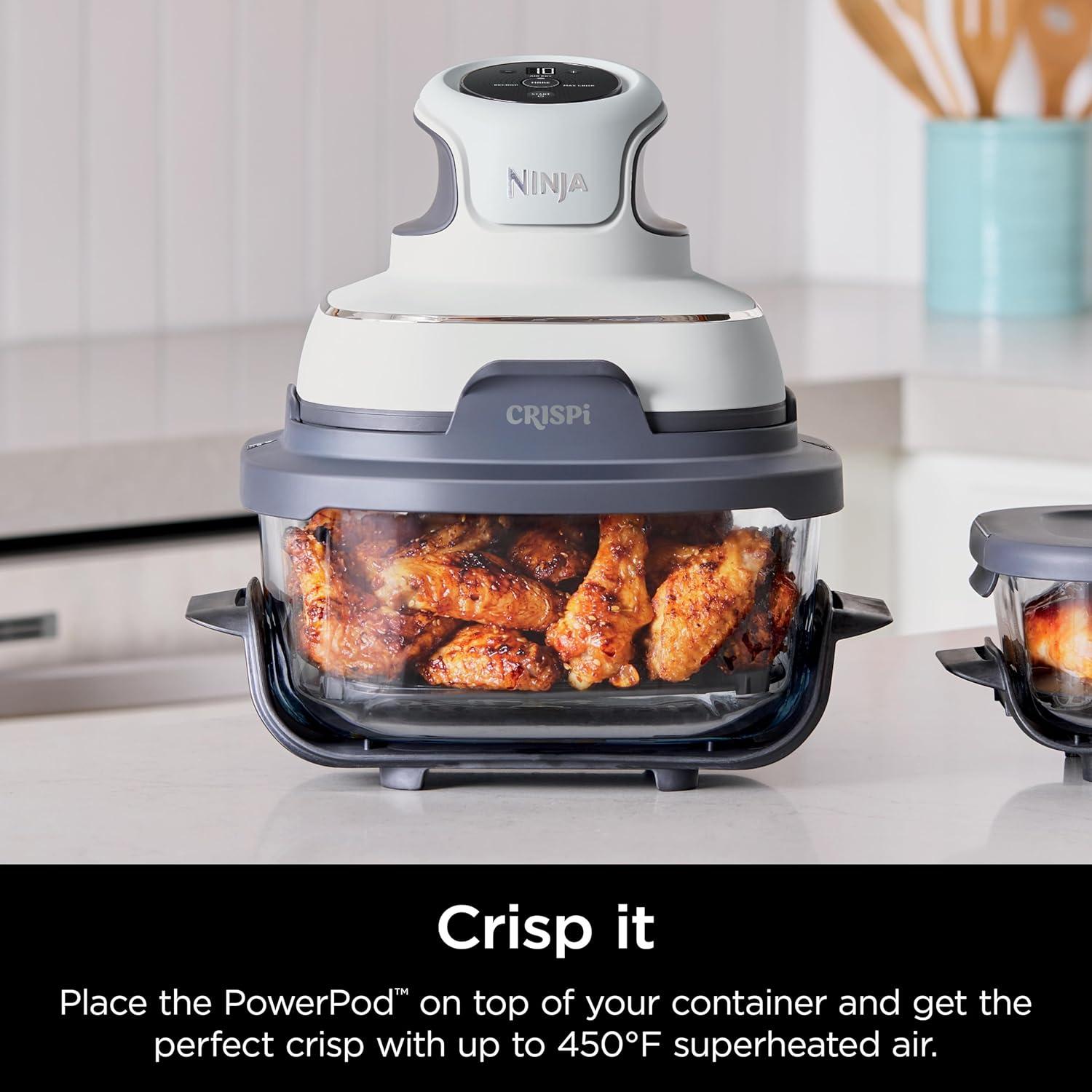 imageNinja 4QT CleanCrisp Glassware Container with Storage lid Compatible with Ninja Crispi Portable Cooking System Microwave Freezer amp Dishwasher Safe PFAS amp PTFE Free Glass XSKSFN4QT4 QT