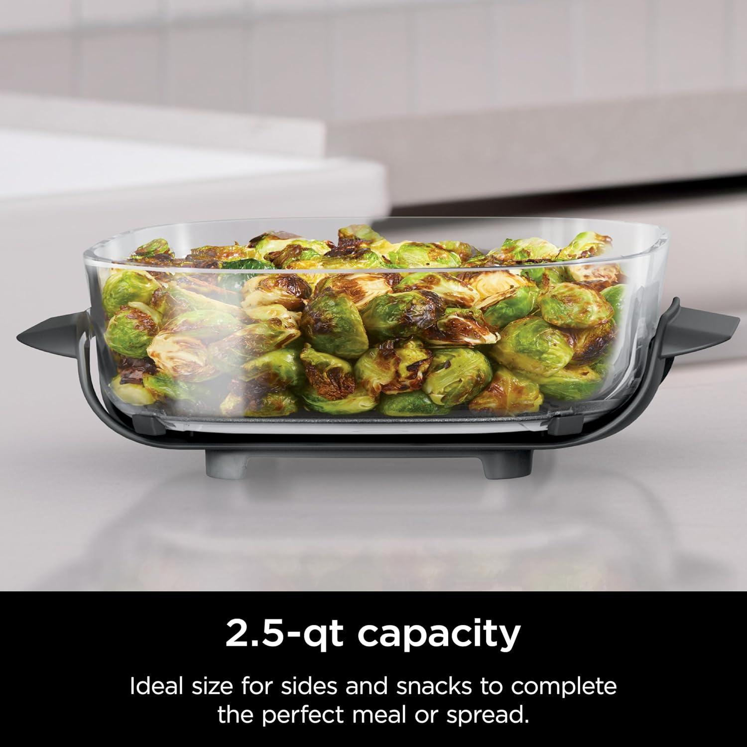imageNinja 4QT CleanCrisp Glassware Container with Storage lid Compatible with Ninja Crispi Portable Cooking System Microwave Freezer amp Dishwasher Safe PFAS amp PTFE Free Glass XSKSFN4QT25 QT